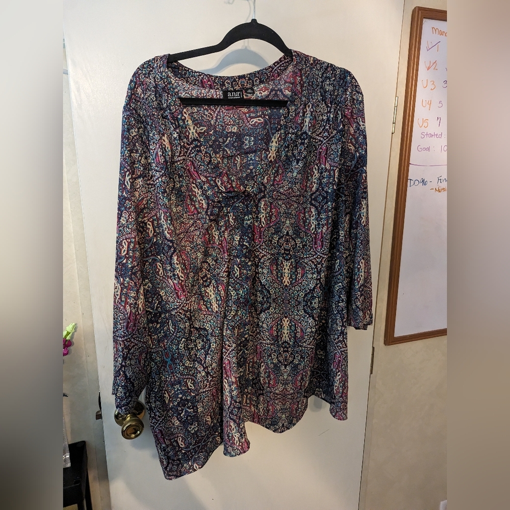 a.n.a  3x Long Sleeved Blouse
